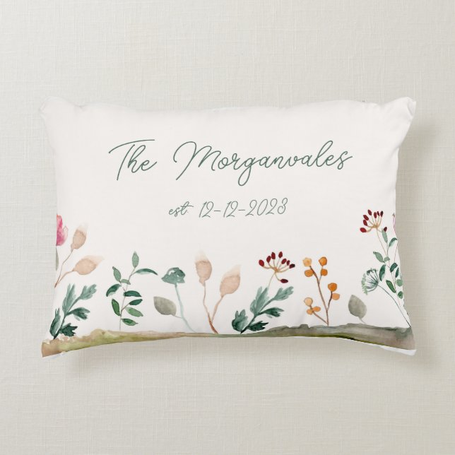 Famille personnalisée Coussin établi (Devant)