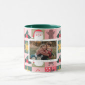 Famille Photo cadeau Coloré Noel Christmas Mug (Centre)