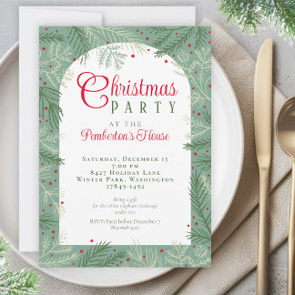 Famille Photo Fête de Noël Invitation