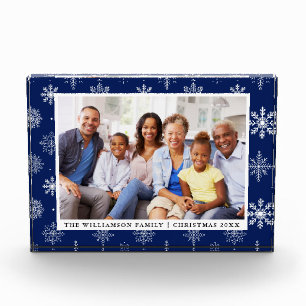 Famille Photo Flammes de neige de vacances Bloc ph