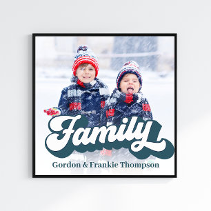 Famille Photo Retro Typographie Personnalisée