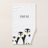 Famille Pingouin mignonne (Serviette à main)