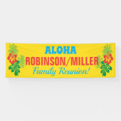 Famille Réunion Aloha Luau Thème Bannière (Horizontal)
