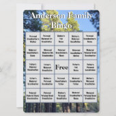 Famille Reunion Carte Bingo Pine Tree Forêt Photo (Devant)