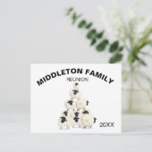 Famille Réunion Collecte Amusant Black Invitation (Debout devant)