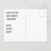 Famille Réunion Élégante Argent Stripes Invitation (Dos)