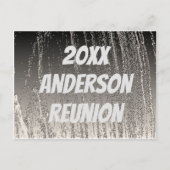 Famille Réunion Élégante Argent Stripes Invitation (Devant)