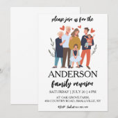 famille réunion famille invitation (Devant / Derrière)