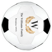 Famille Réunion personnalisée monogramme nom or (Tourné)