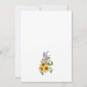 Famille Réunion Sunflowers Lavender Invitation (Dos)