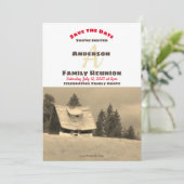 Famille Réunion Vieux Homestead Invitation Date de (Debout devant)