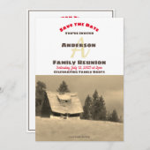 Famille Réunion Vieux Homestead Invitation Date de (Devant / Derrière)