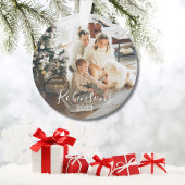 Famille simple 2 Photo Nom personnalisé Script & A