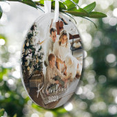 Famille simple 2 Photo Nom personnalisé Script & A