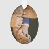 Famille tenant les mains Photo Noël (devant)