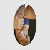 Famille tenant les mains Photo Noël (devant)