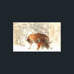 Famille Tiger en toile paysage hiver Imprimer<br><div class="desc">Famille Tiger en toile paysage hiver Imprimer.</div>