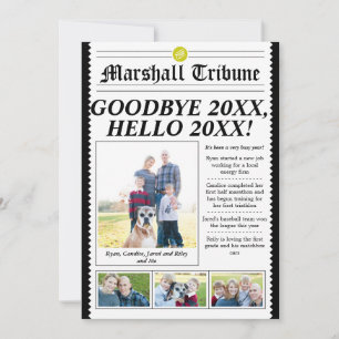 Famille Tribune Jour de l'An Carte jaune