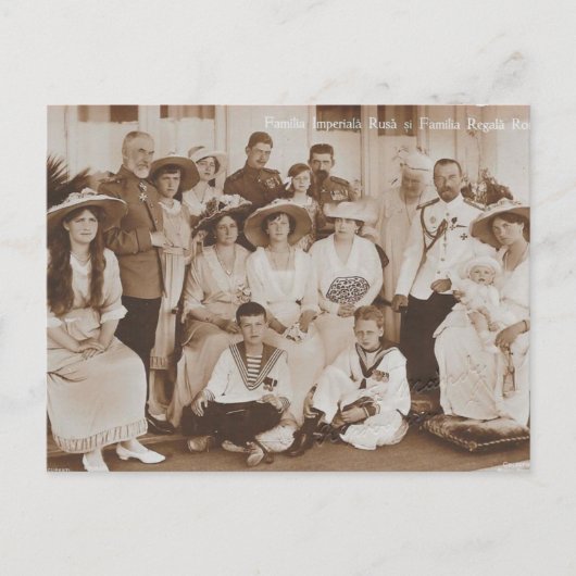 Famille tsar de Russie & royaux Roumanie Carte pos (Devant)
