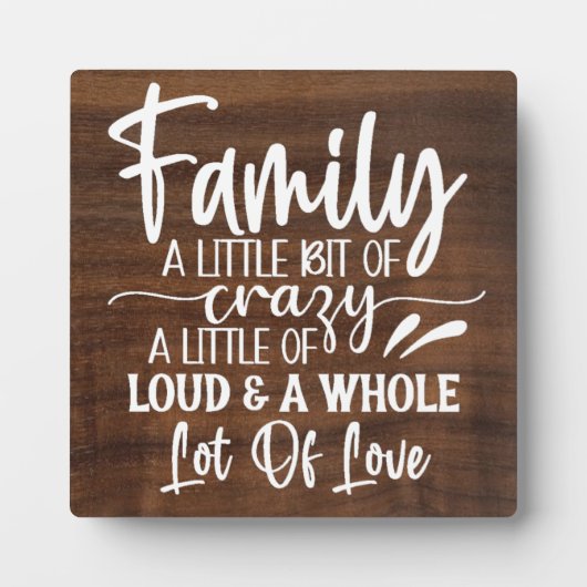 Famille Un Petit Peu De Crazy Tabletop Plaque (Devant)