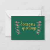 Famille verte et rouge Carte photo (Dos)