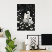 Familles de fantômes mignons dans une impression d (Bureau à domicile)