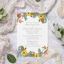 Familles mixtes Jardin Faire-part de mariage Flora