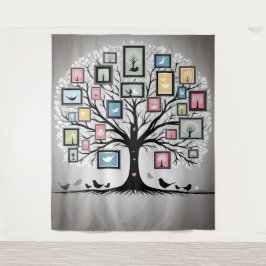 Family Afbeelding Tree 02 Wandkleed