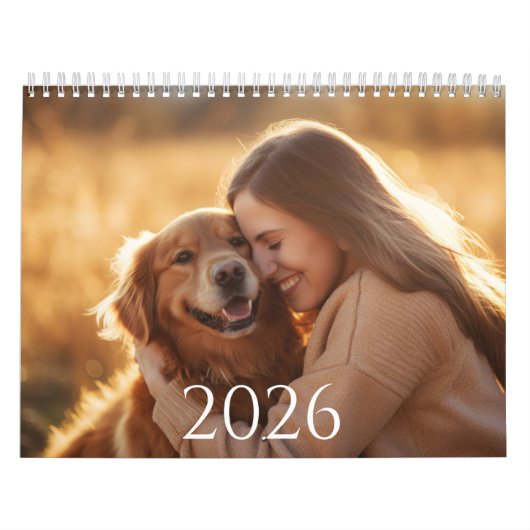 Family and Pets 12 Month Script Calendar Kalender (Hoes)