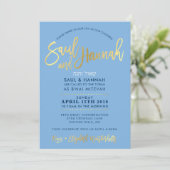FAMILY Bar Mitzvah Invitation pour Saul & Hannah (Debout devant)