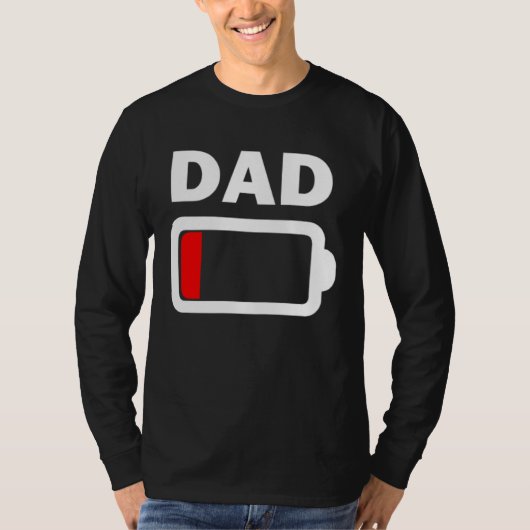 Family Battery Low Battery Dad T-shirt (Voorkant)