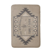 Family Cabin Rustic Southwest Native Tribal Cactus Badmat (Voorkant Verticaal)