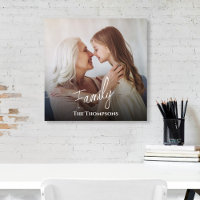 Family Calligraphy Script Photo Template