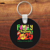 Family Christmas 2025 Matching Santa Tee Xmas Paja Sleutelhanger (Voorkant)