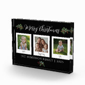 Family Christmas Greenery Black Fotoblokken (Rechts)