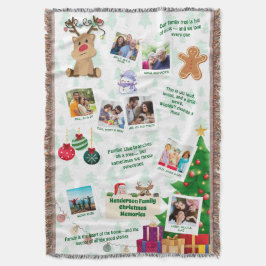 Family Christmas Memories Photo Collage Deken