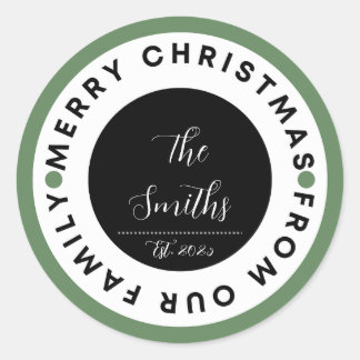 Family Christmas Ronde Sticker