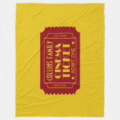 Family Cinema Ticket Aangepaste naam Fleece Deken (Voorkant)