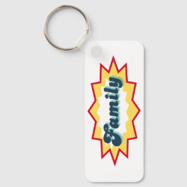 Family, comic book pop design sleutelhanger