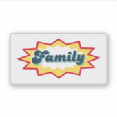 Family, comic book pop design sticker (Voorkant)