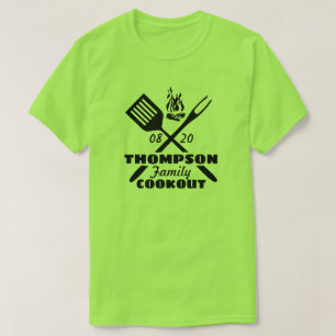 Family Cookout Reunion, grill Tools Campfire T-shirt