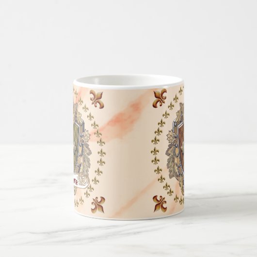 Family Crest aangepaste achternaam mok (Center)