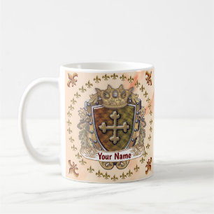 Family Crest aangepaste achternaam mok