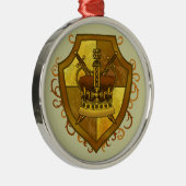 Family Crest Crown Sword Shield ornament (Rechts)