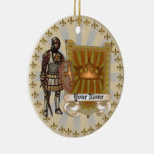 Family Crest Shield Achternaam Keramisch Ornament (Rechts)