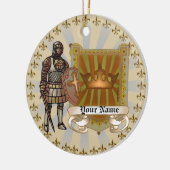 Family Crest Shield Achternaam Keramisch Ornament (Links)