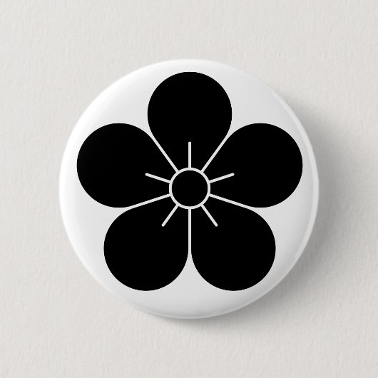 [Family Crests] Plum blossom Ronde Button 5,7 Cm (Voorkant)