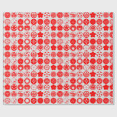 [Family Crests] rode bloemen Cadeaupapier (Vlak)