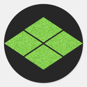 [Family Crests] Takeda-bishi Classic Round Sticke Ronde Sticker