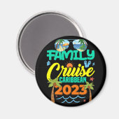 Family Cruise Caribbean 2023 Summer Vacation Magneet (Voorkant / Achterkant)